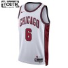 Chicago Bulls Alex Caruso 6 Nike 2022-23 City Edition Valkoinen Lasten Pelipaidat Swingman